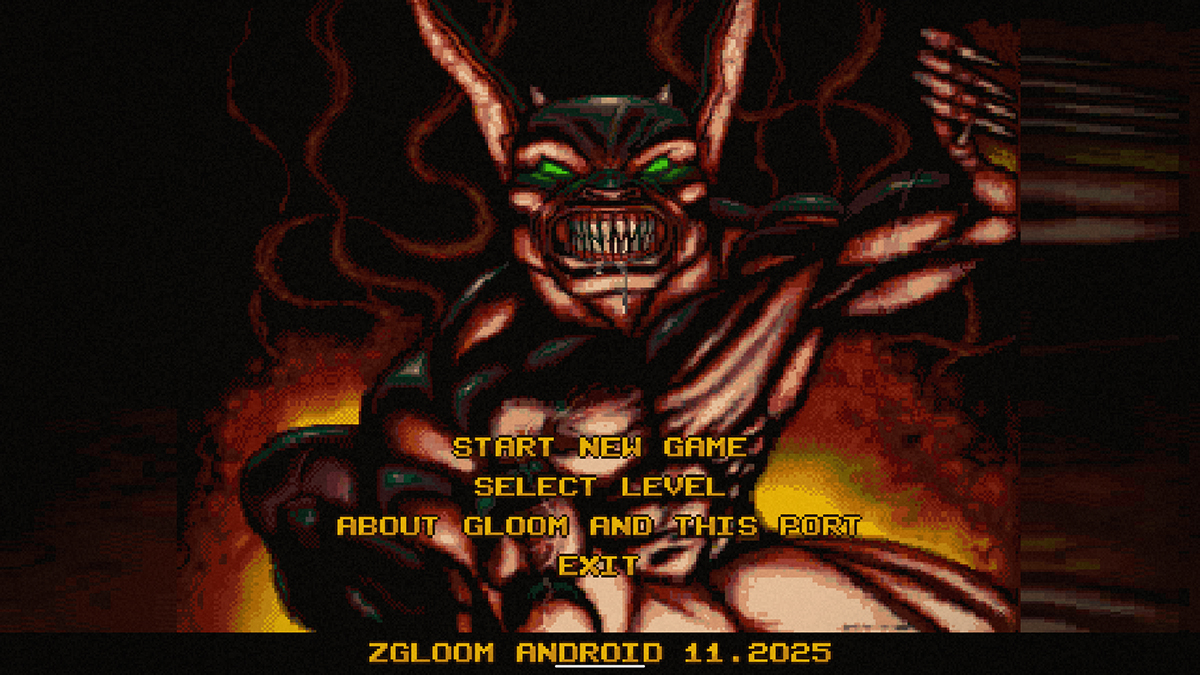 Screenshot of Gloom Deluxe titlescreen